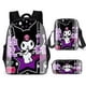 thumbnail image 1 of Lovely Kuromi 3Pcs/Set Capacity Shoulder Bags Kawaii Primary Girls School Bags Lightweight Cartoon Backpacks Meal Bag Plush Doll, 1 of 3