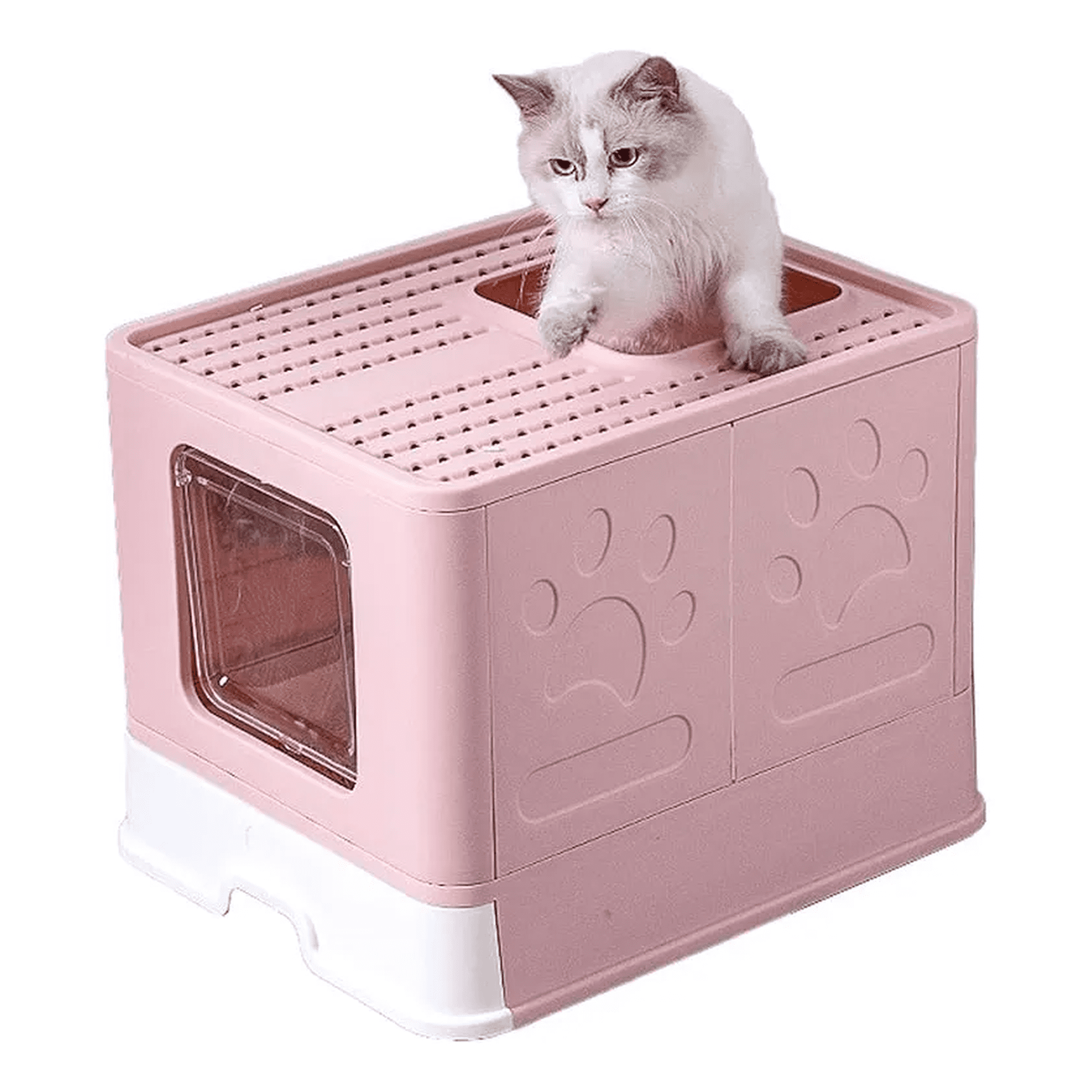 Genérico - Arenero Para Gatos Grande Pegable Caja De Arena Con Cuchara