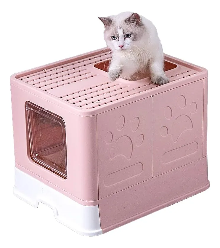 Genérico - Arenero Para Gatos Grande Pegable Caja De Arena Con Cuchara