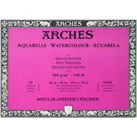 Block Papel Acuarela Arches 300G Grano Satinado 26X36Cm 20H
