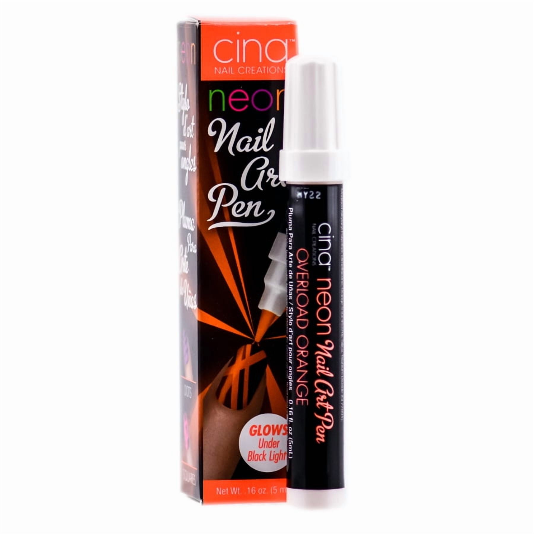 Bolígrafo Para Decoración De Uñas Cinapro Neon Overload Orange