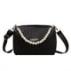 thumbnail image 1 of Fashion Embossed Handbag With Faux Pearl Handle, Small Solid Color Crossbody Bag, Faux Leather Shoulder Purse For Women, 1 of 2