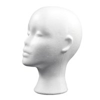 Ioensy - Cabeza De Maniquí De Espuma, Sombreros, Gafas, Peluca, Soporte De Exhibición, Cabeza De Espuma De Maniquí