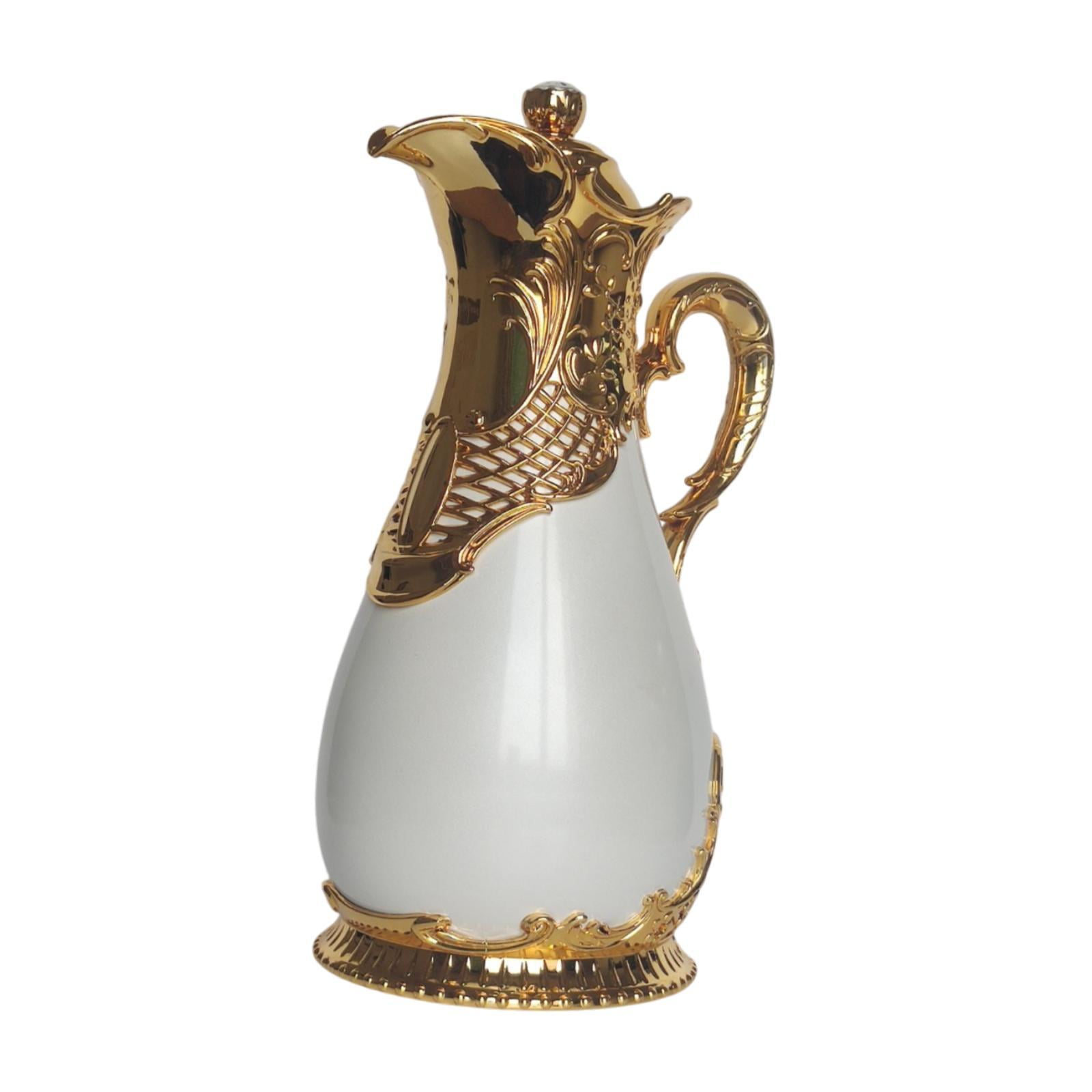 Bothyi - Tetera Árabe De 800 Ml Con Asa Cómoda Para El Hogar, Vacaciones, Camping, Color Blanco