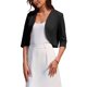 thumbnail image 4 of INSPIRE CHIC Cárdigan de Mujer con Mangas 3/4 Abierto al Frente 2026 Elegante Bolero para Cóctel para Vestido L Negro, 4 of 5