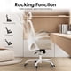 thumbnail image 5 of Silla de oficina Farini ergonómica con respaldo alto, giratoria, blanco y caqui, 5 of 8