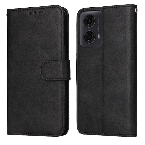 Funda Billetera para Motorola Moto G04s con Porta Tarjetas y Soporte Ajustable Negro