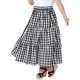 thumbnail image 4 of Faldas de Cuadros para Escuela y Universidad de Talla Grande para Mujer de Agnes Orinda, Capas en Cascada, Maxi Flowy, Casual de Verano, Línea A, con Bolsillos 4X Negro, 4 of 7