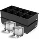 thumbnail image 1 of Bandejas de silicona Ice Cube Molds glacio, paquete de 2 unidades, 8 cubos grandes, 1 of 7
