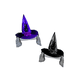 thumbnail image 2 of Sombrero Bruja Tela Con Flor, Y Velo, Colores Negro Y Morado, 2 of 2