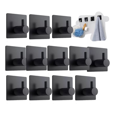 Genérico - X12 Ganchos Adhesivo Colgador Perchero Baños Cocina Pared