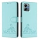 thumbnail image 1 of Funda tipo cartera FOXDOCK para Motorola MOTO G Play 2025 con soporte, ranuras, RFID, diseño de gato, 1 of 5