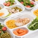 thumbnail image 2 of Recipientes para alimentos Freshware Clamshell con tapas, 8 x 8, 3 compartimentos, 2 of 5