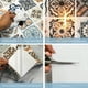 thumbnail image 2 of 1pc Adhesive Mural Kitchen Furniture Wall Stickers, Oil Proof DIY Self-adhesive Wallpaper Ceramic Tile Bathroom Wallpaper 3D Vinyl Waterproof, 2 of 4