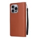 thumbnail image 3 of Funda Cartera para iPhone 16 Pro Max con Tarjetero, Soporte y Cordón - Protección Marrón, 3 of 6