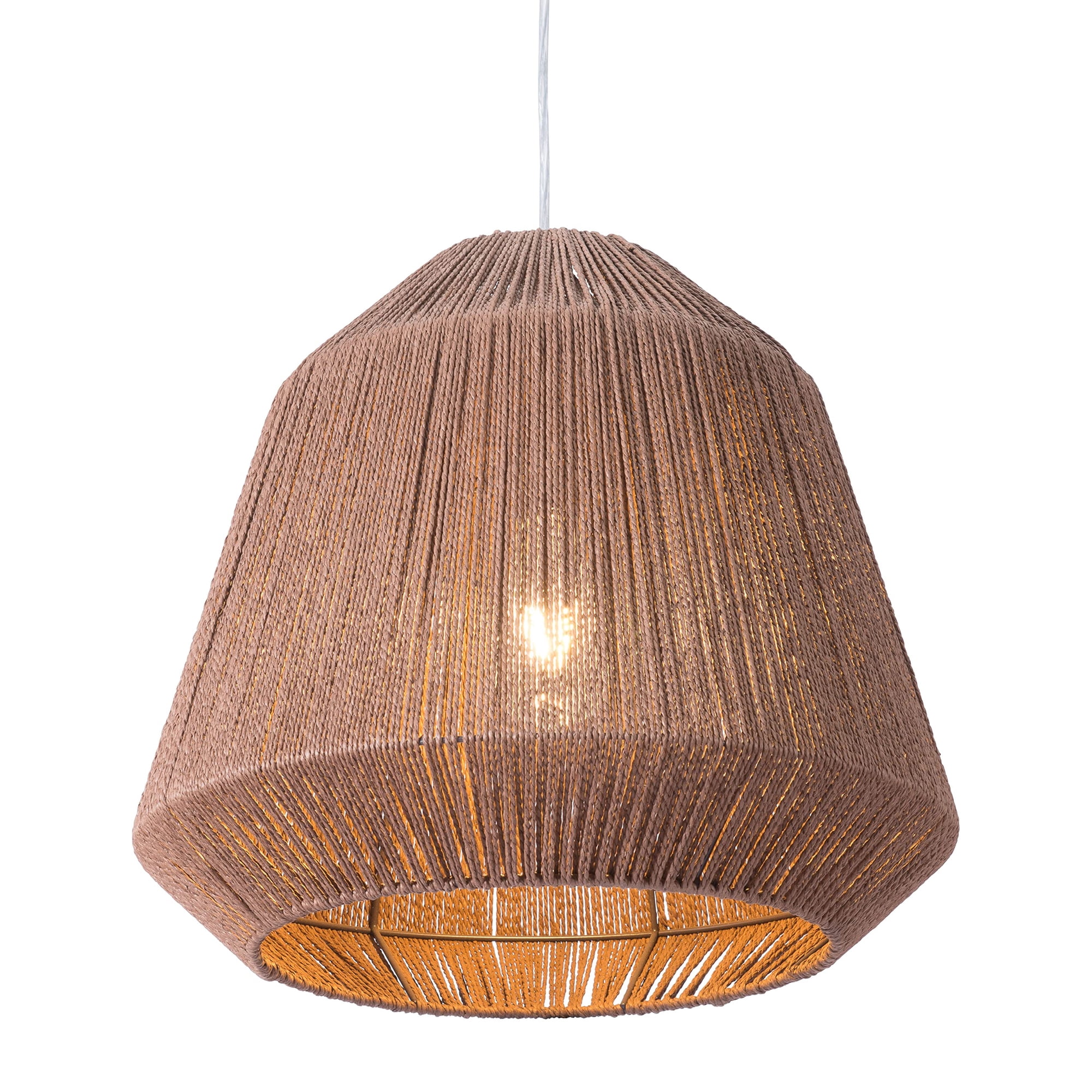 Zuo Modern - Lámpara De Techo Zuo Impala Brown Steel 45 Cm X 45 Cm X 40 Cm