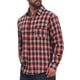 thumbnail image 4 of Camisa de Cuadros de Hombre INSPIRE CHIC Manga Larga con Botones Camisas Casuales Vintage Ligeras XL Rojo, 4 of 6