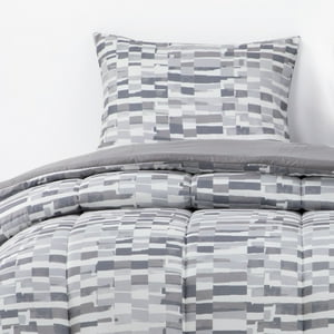 Dib - Plumon Reversible 1.5 Plaza Ladrillo Gris