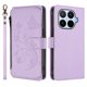 thumbnail image 2 of Funda Cartera Mariposa para [Xiaomi 17T Pro] con Soporte y Cremallera Morado claro, 2 of 6