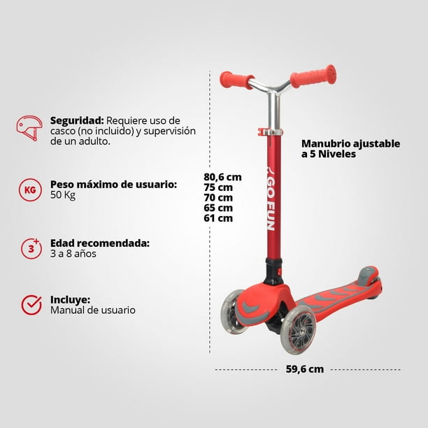 Scooter infantil GoFun Rojo Lider