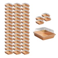 Bothyi - 50X Cajas De Comida Con Tapa Transparente Caja De Embalaje Para Donuts Cupcakes Fresas 13.5X12.5X6Cm