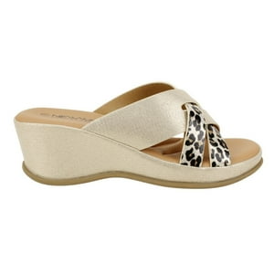 Sandalia New Walk Tiras Cruzadas Dorada