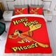 thumbnail image 4 of Hong Kong Phooey Conjunto de sábanas temático, trío de piezas, cómodo y amigable con la piel, diseño único, regalo de decoración para el hogar para familiares, amigos y fans, 90 cm * 190 cm, 4 of 6