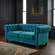 thumbnail image 4 of Sofa Florencia 3C Tela Velvet Azul Petroleo, 4 of 6