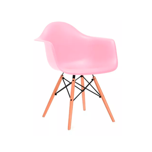 Genérico - Silla De Comedor Bodega Tfc Butaca Eames Con Estructura Color Rosado