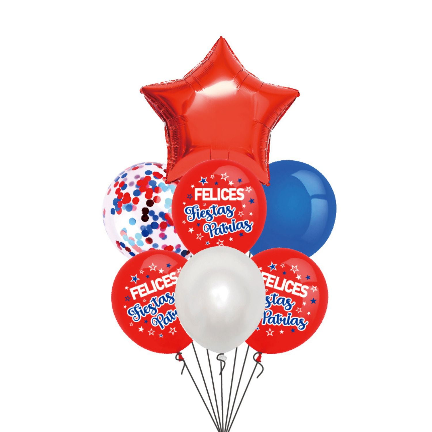 Genérico - Set De Globos Metalizados Diseño Fiestas Patrias 7 Pzas