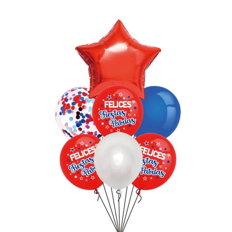 Genérico - Set De Globos Metalizados Diseño Fiestas Patrias 7 Pzas