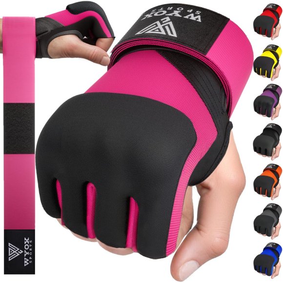 WYOX Neoprene Gel Boxing Hand Wraps Inner Gloves for Men, Pink