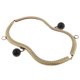 thumbnail image 5 of Cartera de embrague retro monedero de metal Bolsa de bricolaje Marco de artesanía Broche de beso bloqueo negro, 5 of 5