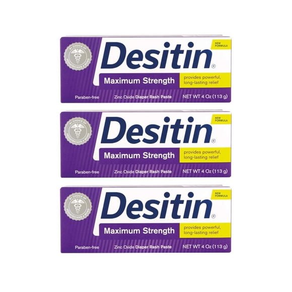Cinta adhesiva Desitin para la dermatitis del pañal, 12 oz, paquete de 3
