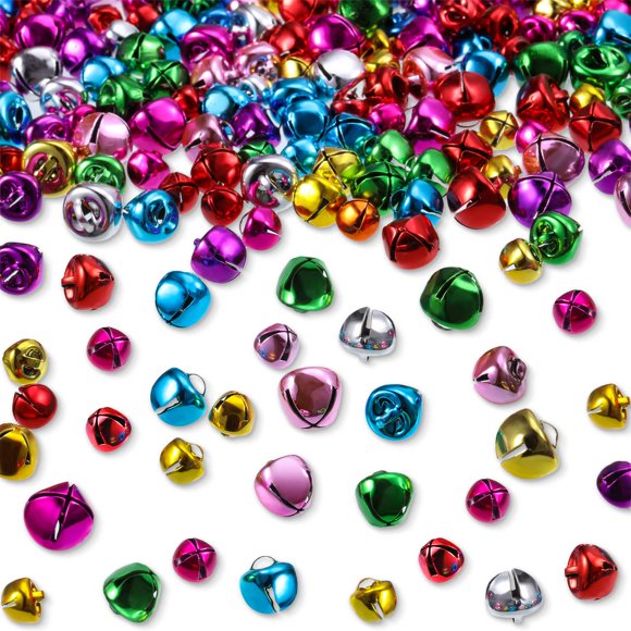 Cascabeles artesanales Zhanmai, 300 unidades, multicolor, 0,76 a 1,2 cm