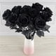 thumbnail image 3 of Xiao Hua Ramo de Boda de Rosas Negras de Rayón de 50 Cm (10 Palitos), 3 of 4