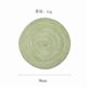 thumbnail image 1 of Xiao Hua Juego de manteles individuales, 2 piezas, redondos, con borde trenzado - Manteles individuales lavables de 38 cm, resistentes al calor, duraderos para mesa de comedor y cocina, color verde., 1 of 1