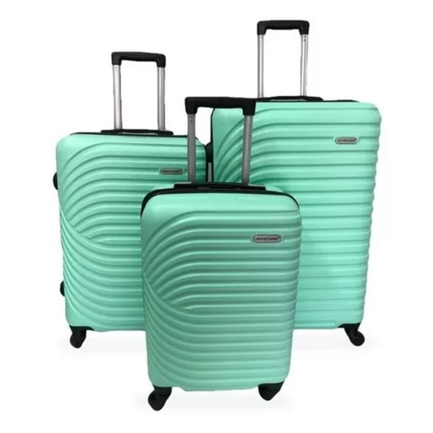 Set 3 Maletas Abs Ruedas 360° TURQUESA