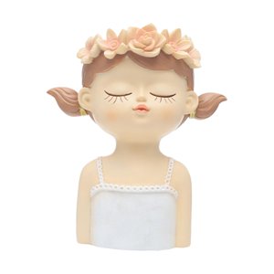 Magideal - Maceta Para Cabeza De Niña, Maceta Para Manualidades, Portalápices De Escritorio, Figurita Decorativa, Maceta Para Bonsái Para Regalo, Dormitorio, Bar Estilo A