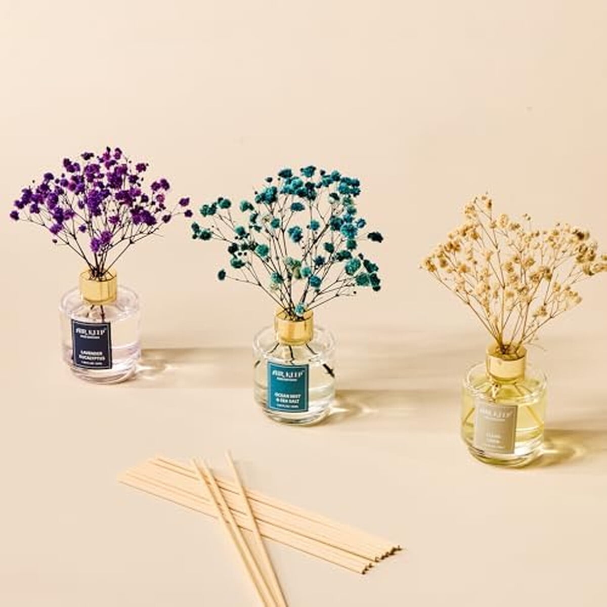 Difusor De Aromas Airkeep Set 3 Fragancias 150ml Clean Linen
