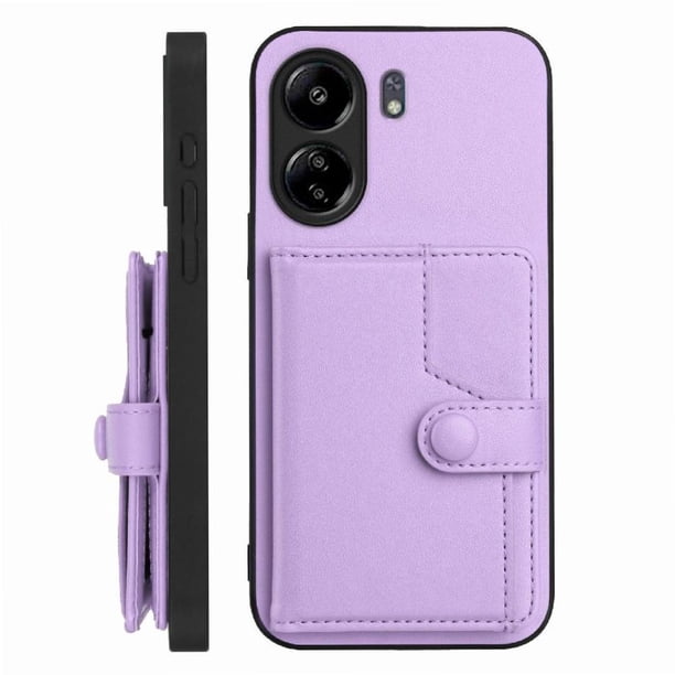 FOXDOCK Funda para Xiaomi POCO C65 con Bloqueo RFID - Diseño Elegante con Cierre de Botón
