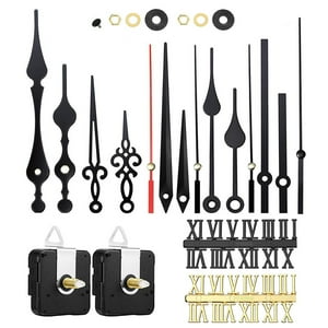 Genérico - 2X Mecanismo De Movimiento De Reloj De Pared Diy, Relojes Artesanales, Números Romanos Sin Tic-Tac Para Oficina Y Dormitorio