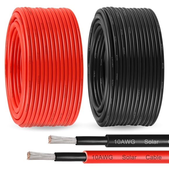 Cable Para Panel Solar 10 Awg 61 M Negro Y Rojo