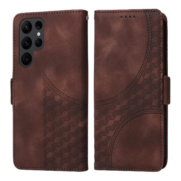 Carcasa FOXDOCK Samsung Galaxy S23 Ultra de cuero PU, diseño acolchado clásico, protección contra caídas y rayones