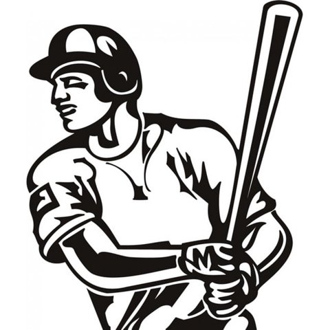 Rienda Libre Graphics - Decomural Baseball Batsman Sports Ws-18634