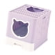 thumbnail image 2 of Caja De Arena Para Gatos Con Capucha, Orinal Para Mascotas, Caja De Arena Para Gatos, Contenedor, Caja De Arena Para Gatos Grande, Color Morado, 2 of 5