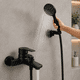 thumbnail image 3 of Kit de Ducha Completo Negro Mate – Monomando + Ducha Redonda + Flexible 1,5 m Mod F61-19, 3 of 3