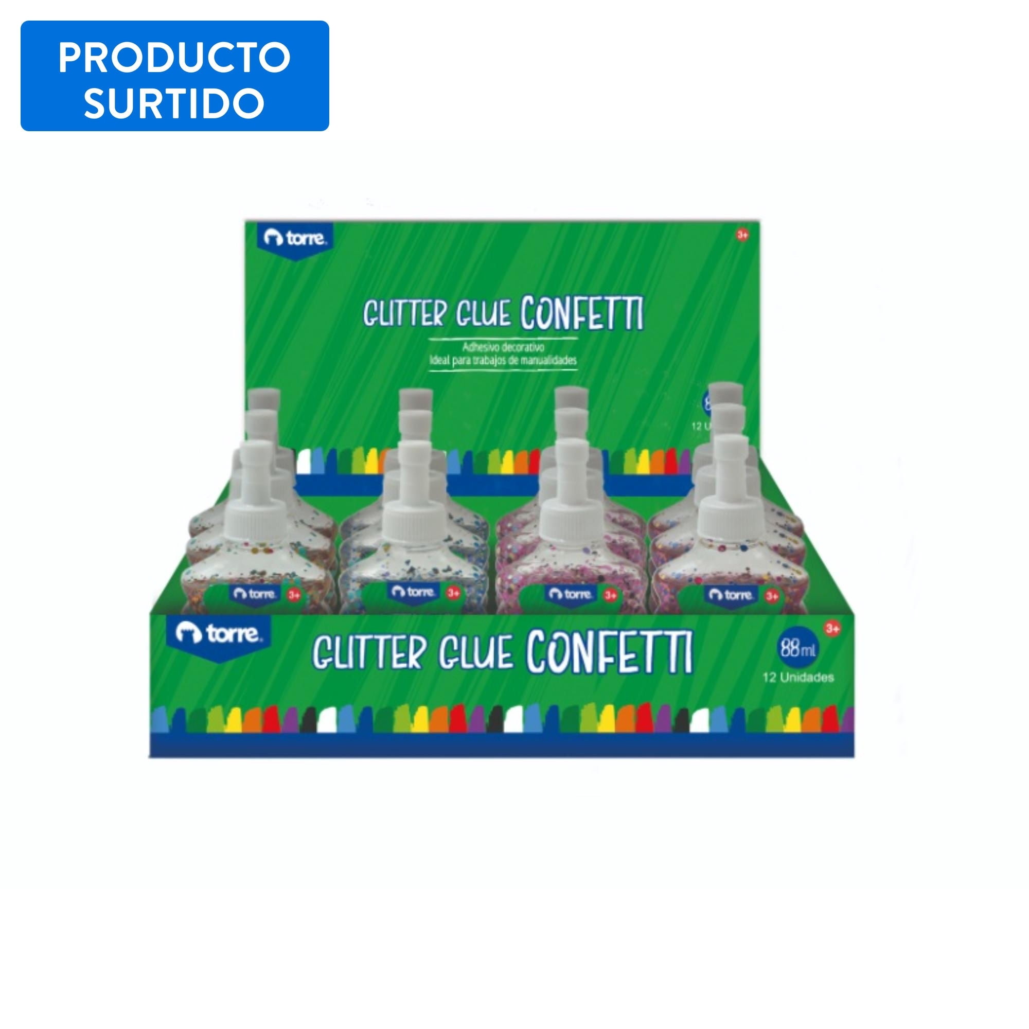 Botela Glitte Glue Confetti 88ml, Producto Surtido, 1 Un Torre