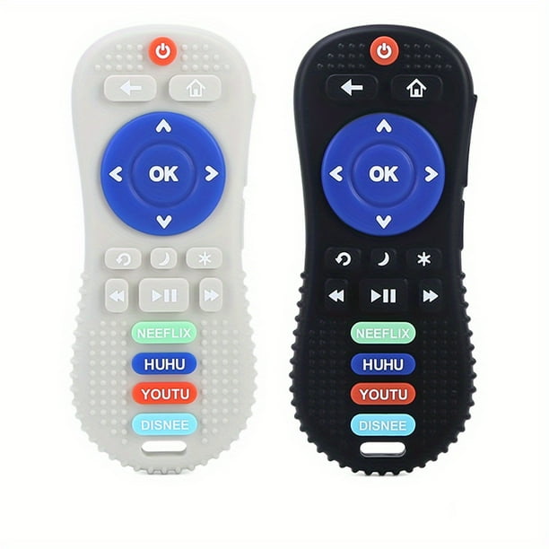 Soothe Your Little One's Teething Woes with Our Remote Control Shaped Silicone Teething Toy - BPA Free, Cute and Fun for Boys and Girls Aged 0-12 Months!