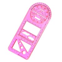 Ioensy - Regla De Dibujo De Matemáticas, Borrador De Reglas, Plantilla De Dibujo Geométrico Rosa